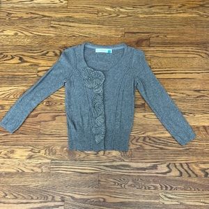 Anthropologie Sparrow gray fan cardigan